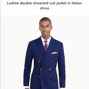 Ludlow Double-breasted Suit Jacket in Chino